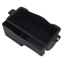 BBQ Grease Drip Tray Grease Tray, Silicone Grill Oil Drain Box,Black
