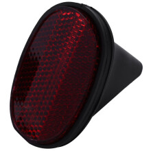 1 stuk fietsachterreflector ovaal spatbord rood zwart