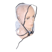 Chapeau de pluie léger en PVC avec visières complètes pour-Noir