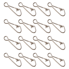 100Pcs Fishing Hooked Snap Links Fishing Swivel Snap Hook Line-15Mm