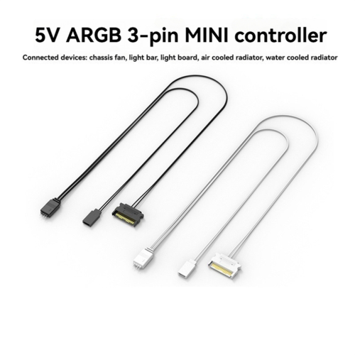 Controller ARGB per computer, case PC, RESET, controllo da Sata ad ARGB nero 1