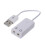3.5mm Microphone Earphone Socket USB 2.0 Sound Card Speaker Audio Adapter White 1