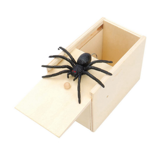 Αστείο κουτί τρόμου Trick Spider Ξύλινο κρυφό κουτί φάρσας Ξύ