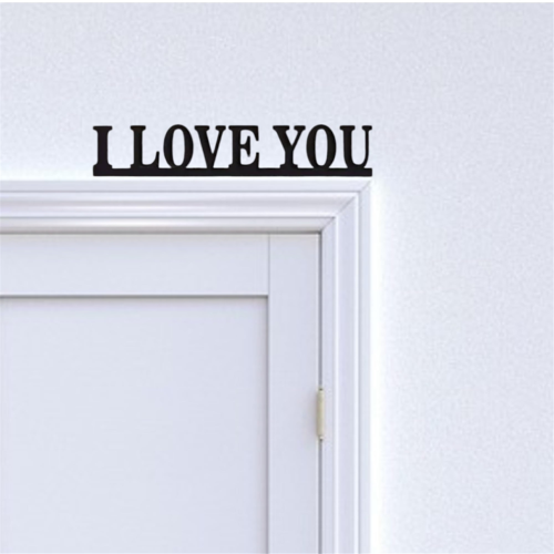 Χαριτωμένο διακοσμητικό πόρτας Love, μεταλλικό διακοσμητικό πλαί 1