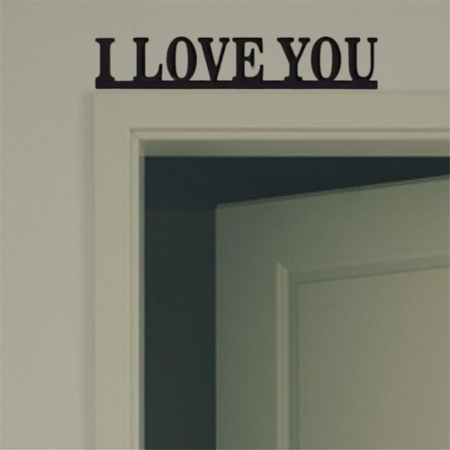 Χαριτωμένο διακοσμητικό πόρτας Love, μεταλλικό διακοσμητικό πλαί 2