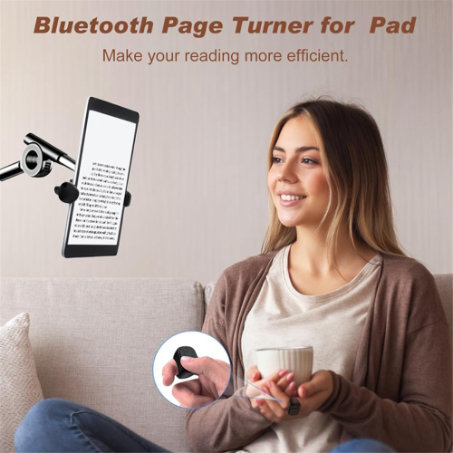 Fjärrkontroll med scrollring för Bluetooth-sidvändare, blå 2