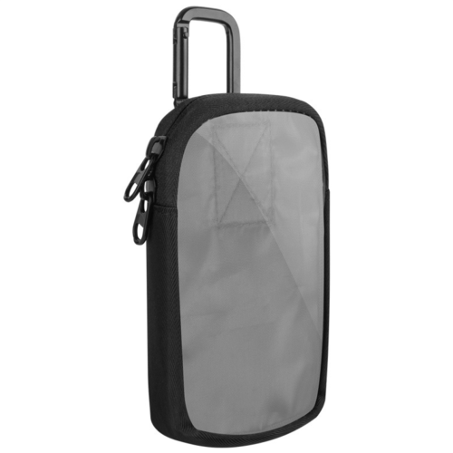 MP3/MP4 Portable Storage Bag with Buckle with Clear Window Black