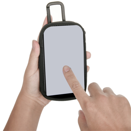 MP3/MP4 Portable Storage Bag with Buckle with Clear Window Black 2