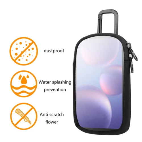MP3/MP4 Portable Storage Bag with Buckle with Clear Window Black 1