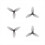 Hélice tripale de 1,22 pouce pour drones RC FPV (pièces détachées, gris) 1