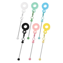 6 stuks kralen hangers voor bekers, rietjes en andere drankjes, blanco decoratie voor bars, doe-het-zelf