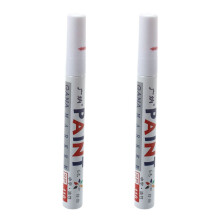 1 White Permanent Car Tyre Tire Metal Paint Pen Marker