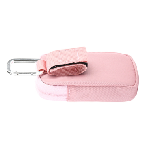 MP3/MP4 Portable Storage Bag with Buckle with Clear Window Pink 1