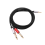 3,5 mm till dubbel 6,5 mm adapterjack ljudkabel för gitarrmixer och bas 3