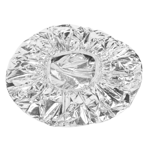 Bonnet de bain élastique en aluminium isolant thermique pour douche - Argent 1