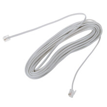 Cable telefónico modular RJ11 6P2C de 9 m y 30 pies, color blanco