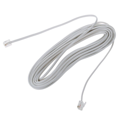 9M 30ft RJ11 6P2C modulaire telefoonkabel wit