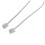 9M 30ft RJ11 6P2C modulaire telefoonkabel wit 2