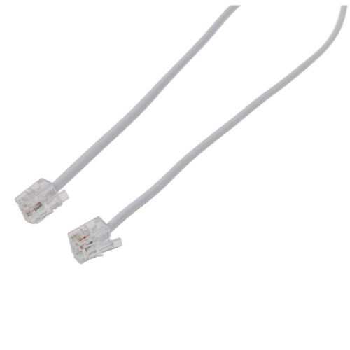 9M 30ft RJ11 6P2C modulaire telefoonkabel wit 1
