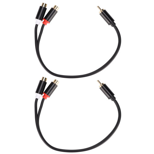 Καλώδιο RCA Y, 1 αρσενικό σε 2 θηλυκά RCA Splitter, Καλώδιο στερεοφωνικού ήχου RCA για