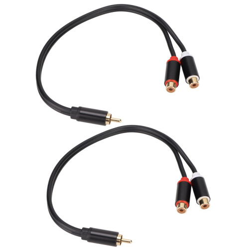 Καλώδιο RCA Y, 1 αρσενικό σε 2 θηλυκά RCA Splitter, Καλώδιο στερεοφωνικού ήχου RCA για 1