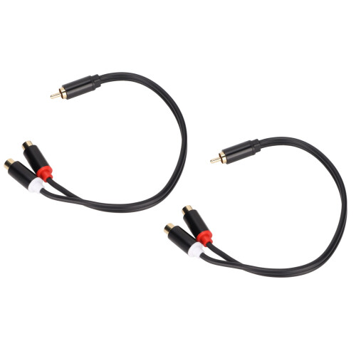 Καλώδιο RCA Y, 1 αρσενικό σε 2 θηλυκά RCA Splitter, Καλώδιο στερεοφωνικού ήχου RCA για 2