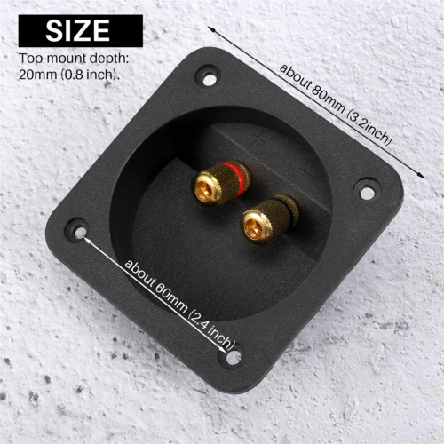 Connecteurs à vis pour autoradio DIY (2 pièces, noir)