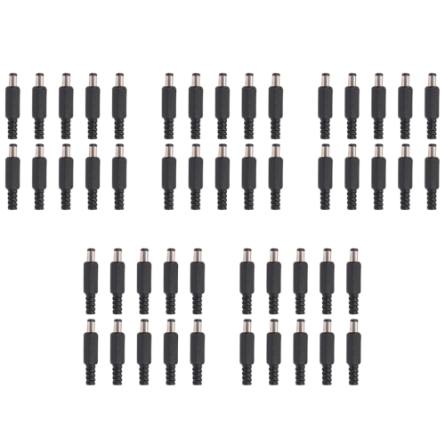 10 τεμάχια αρσενικό βύσμα DC 5.5x2.1mm ίσιο μαύρο