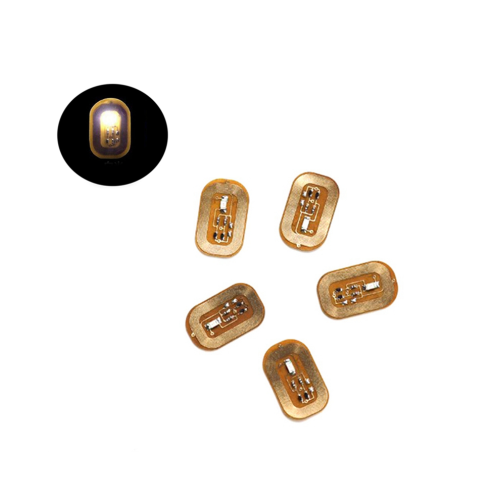 5 τεμάχια αυτοκόλλητο νυχιών NFC Flash LED Bare Chip Luminous Lamp, λευκό φως 1