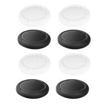 8Stück Silikonabdeckungen Ersatz kryty joysticku, Joystick Kappen, ovládač Schwarze Weiß Griffabdeckungen, Ersatzkappe für Controller Switch