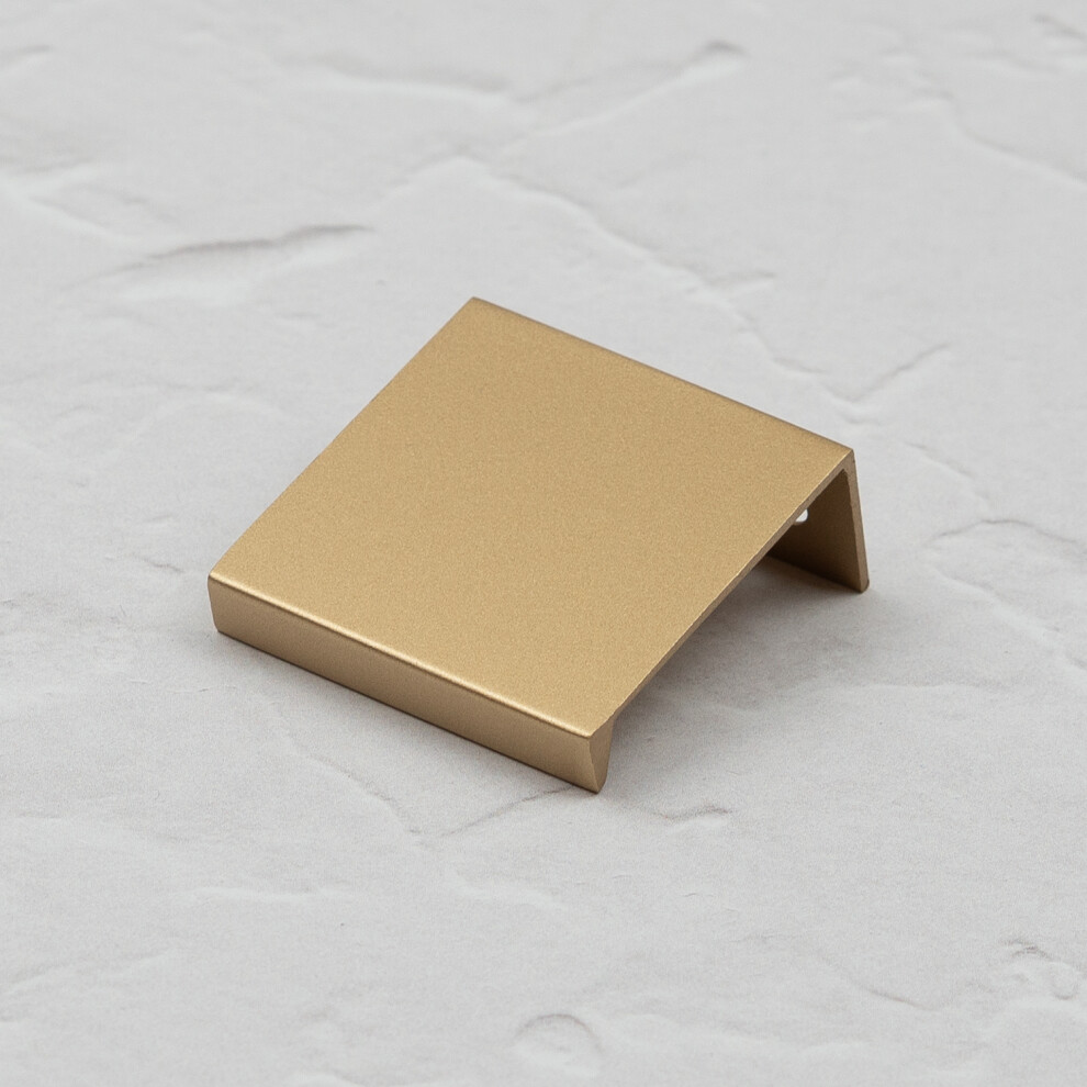 40Mm Brass Edge Lip Pull Handles Gold Profile Trim 5056767306850