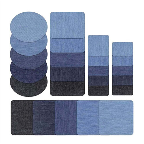 25 toppe termoadesive per riparazione di abiti, toppe per jeans per esterni,