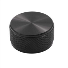Perilla de aluminio CNC de 34 x 17 mm para amplificador de audio, altavoz, DAC y CD, color negro