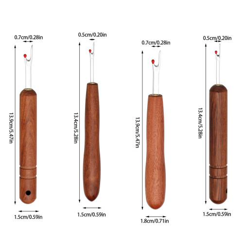 Pack of 4 Crosses Stitching Tool with Wood Handle for Easy 2