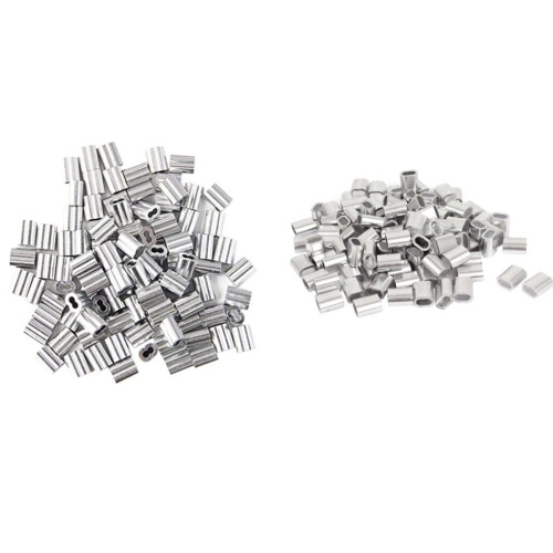 120X Aluminum Crimping Loop Sleeve 2mm Diameter Wire Rope