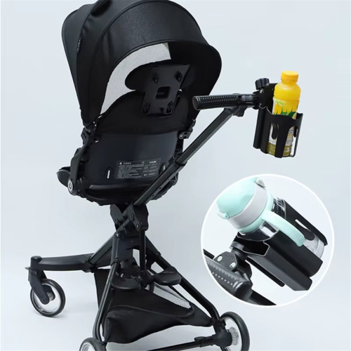 Universeller Getränkehalter für Kinderwagen mit Handyfach 1