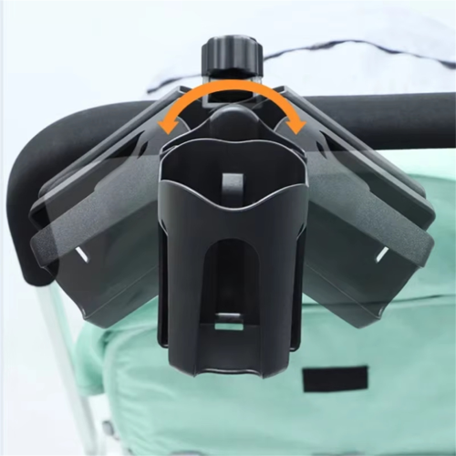 Universeller Getränkehalter für Kinderwagen mit Handyfach 2