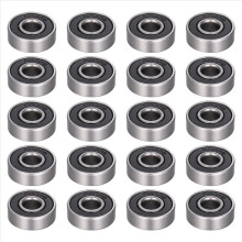 Paquete de 20 rodamientos de bolas 608 con doble sellado de goma (8 mm x 22 mm x 7 mm)