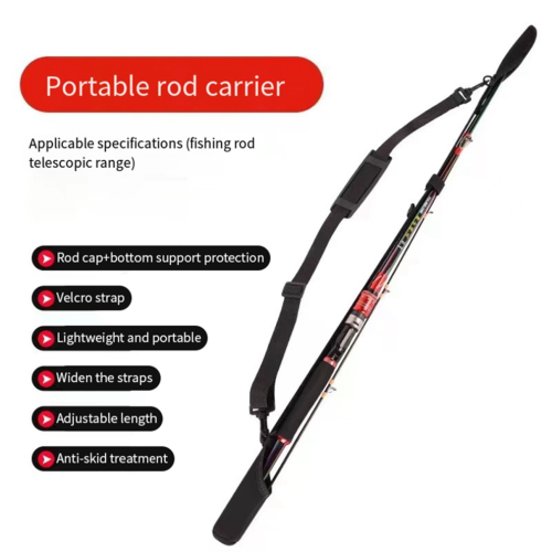 Fishing Rod Storage Bag Adjustable Shoulder Belt with Strap 1