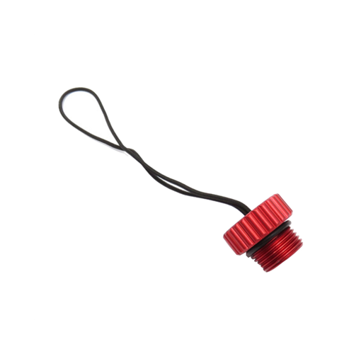 DIN-Flaschenventil-Gewindedeckel 5/8-14NPS Staubkappe Rot