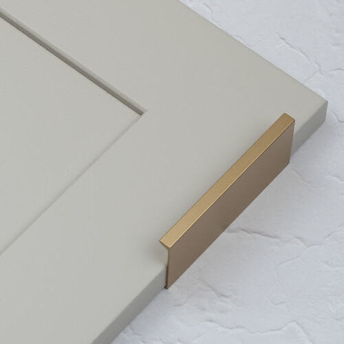 100mm Brass Edge Lip Pull Handle Gold Profile Trim 2
