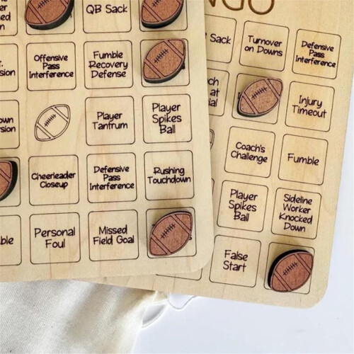 Gioco da tavolo in legno a tema calcio, bingo e tris 1