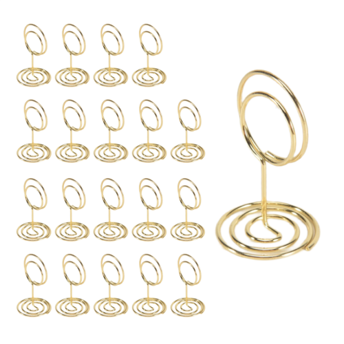 Bordnummerhållare 20 st - 5 cm för bröllopsfest (guld) 2