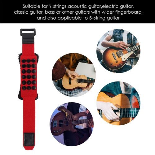 Gitarrsträngdämpningsrem för gitarr, greppbräda, dämpningsomslag, punkstil, A 2