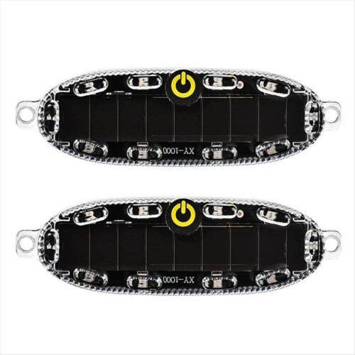 2 luci stroboscopiche a LED wireless solari impermeabili per moto e auto