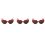 Retro-Sonnenbrille in Herzform – Rot 1
