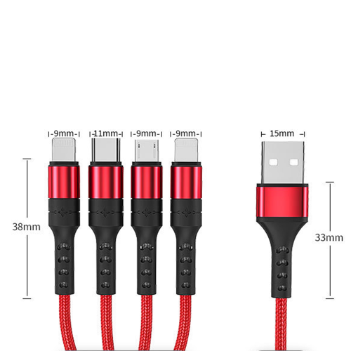 Câble de charge multiple, portable et compatible avec divers appareils, y compris la charge rapide. 2