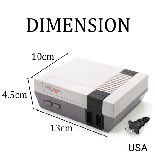 Console di gioco retrò plug and play con doppi controller, mini console di gioco, sistema di gioco a 8 bit con giochi integrati e uscita AV, 1