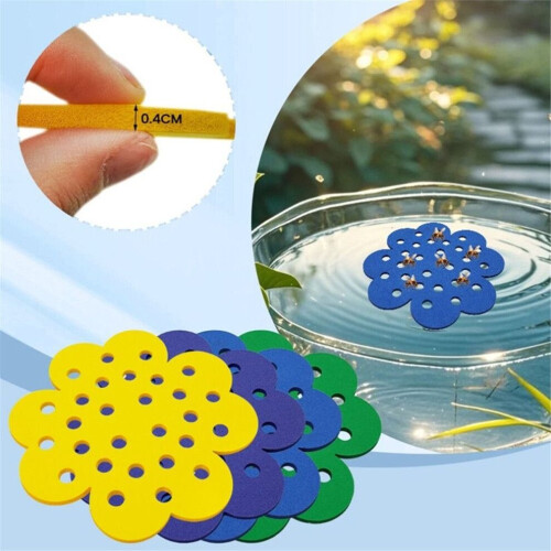 4Pcs Flower Shape Floating Bee Waterer PVC Bee Watering Station 2