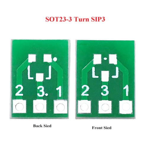 SOT23-3 SIP3-Doppelseitiger SMD-Drehadapter auf DIP-SIP3-Adapter, 100 Stück 1